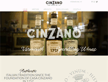 Tablet Screenshot of cinzano.com